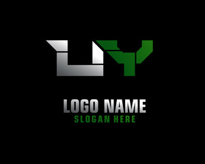 UY Initial letter logo template vector