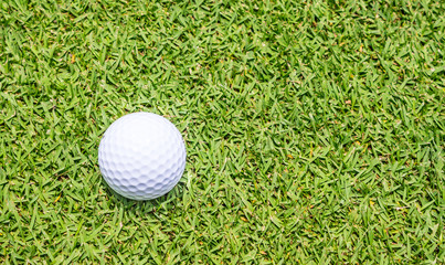 Golf ball on grass