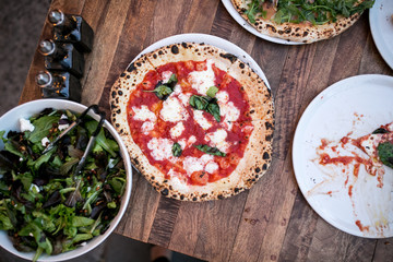 pizza on the table