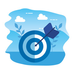 target arrow success isolated icon