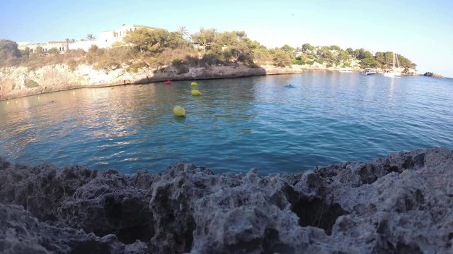 Spain Mallorca Cala Ferrera and Cala Esmeralda beaches at 4k 60fps and 30fps with a drone DJI MAvic Air and Action cam YI 4k+ 
shoots from above and below