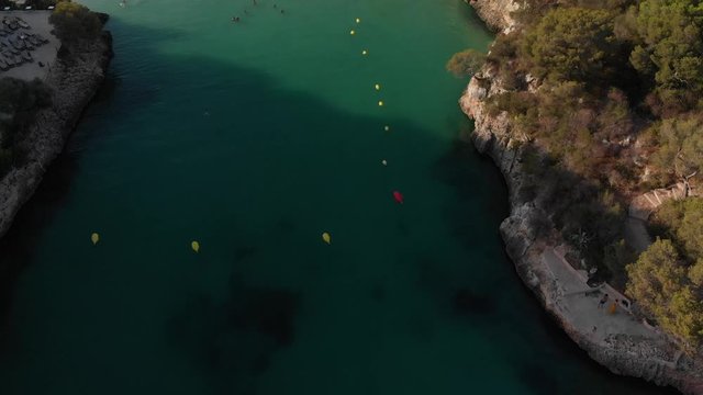 Spain Mallorca Cala Ferrera and Cala Esmeralda beaches at 4k 60fps and 30fps with a drone DJI MAvic Air and Action cam YI 4k+ 
shoots from above and below