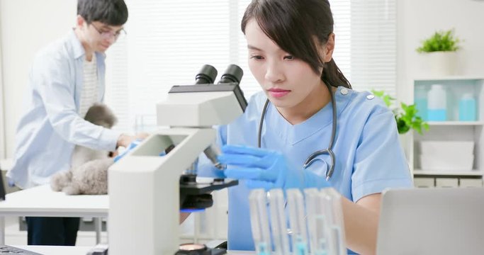 veterinarian use microscope