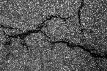 asphalt road crack