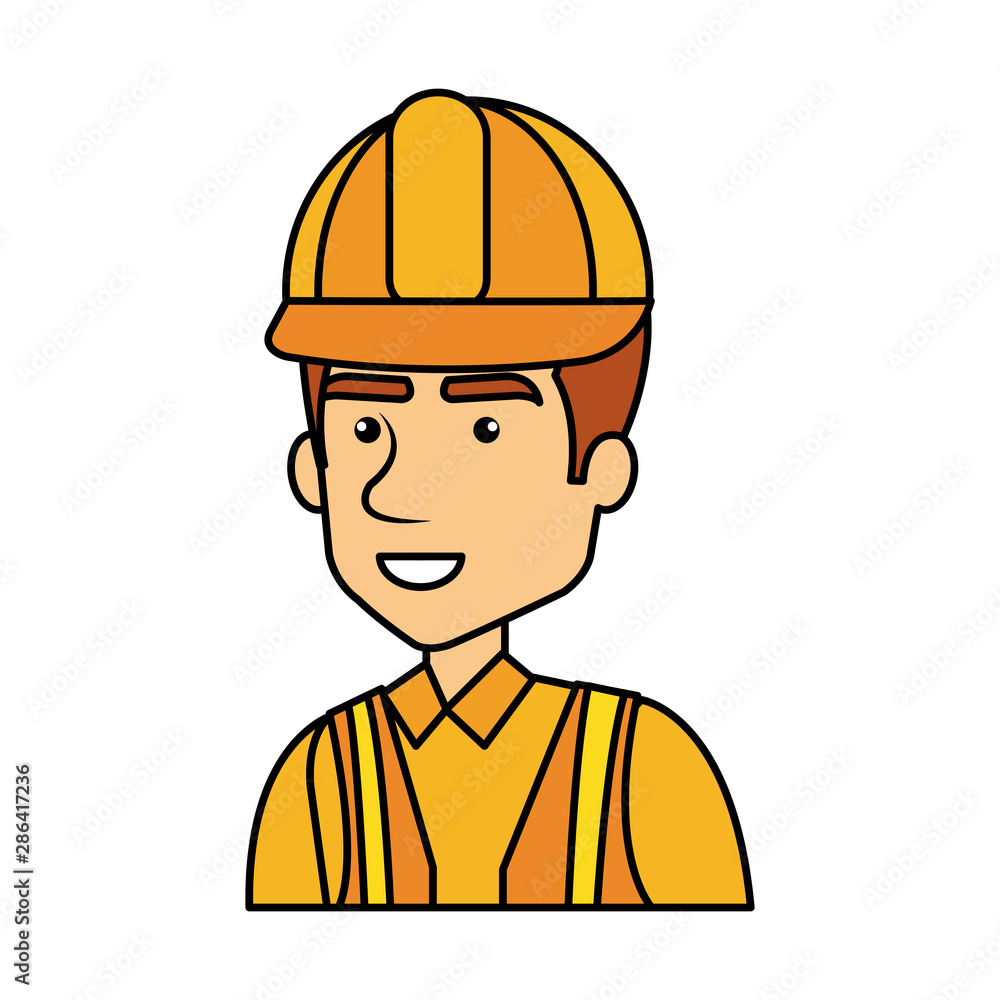Poster builder constructor with helmet character