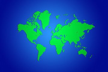 Fototapeta na wymiar green map of the world