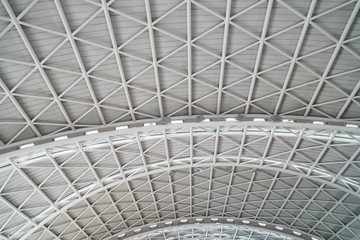 interior view of ceiling with bright light