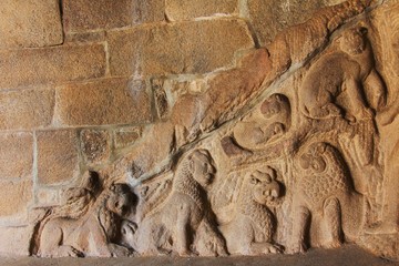 Rock Carving In Cave Temple Of Tamil Nadu