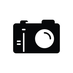 Black solid icon for camera 