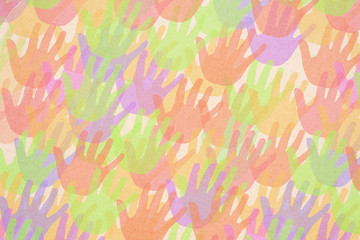 Fototapeta na wymiar colorful hand paper abstract background