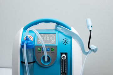 Medical Device Individual Blue White portable oxygen cylinder to put gas for patients with...