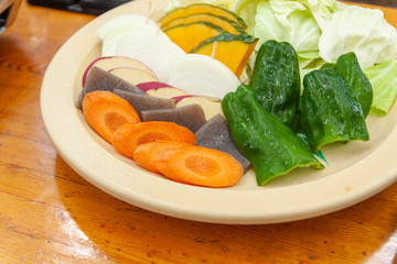 焼く前の野菜