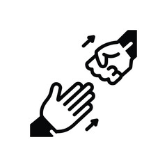 Black solid icon for abandon 