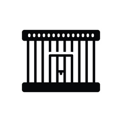 Black solid icon for jail 