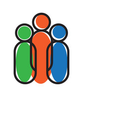 People graphic design template vector isolated illustration