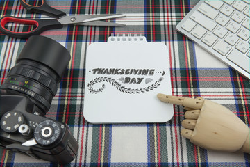 Camera and thanksgiving day phrase