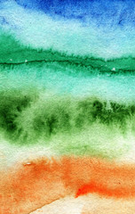 Abstract Landscape watercolor Background