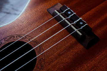 Fototapeta premium Preview Crop Find Similar Close up of ukulele on old background