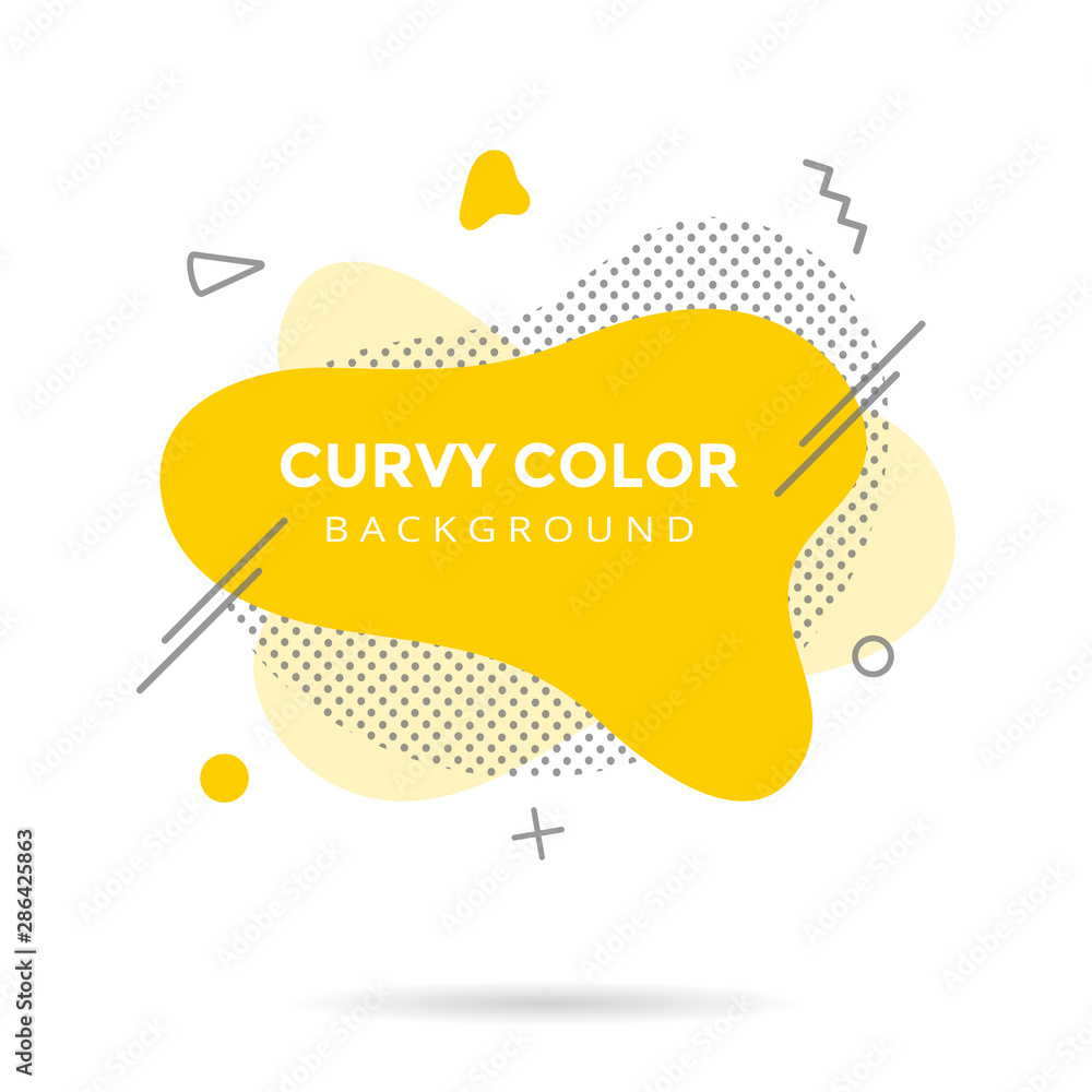 Poster modern liquid abstract element shape memphis style design fluid vector colorful illustration banner 