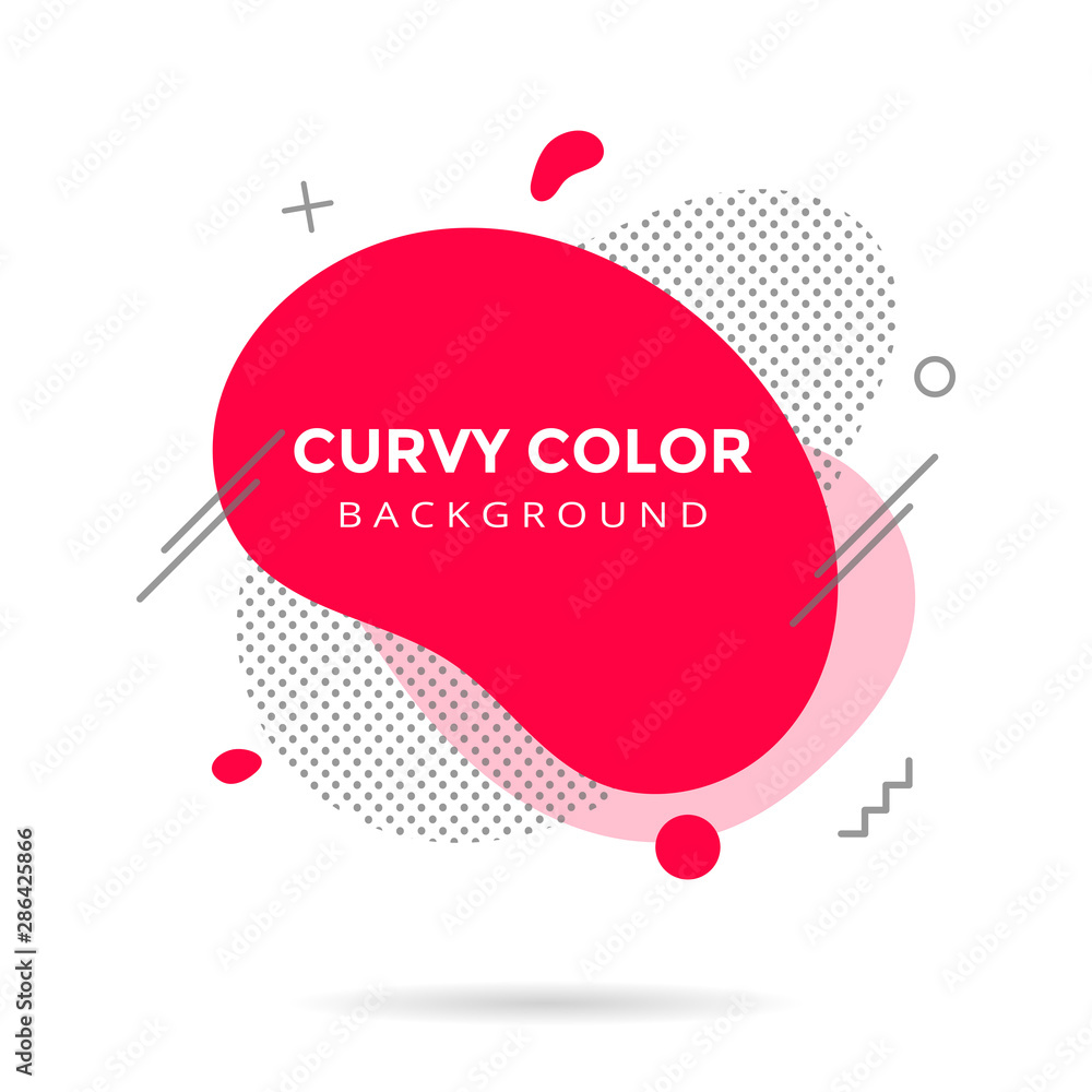 Poster modern liquid abstract element shape memphis style design fluid vector colorful illustration banner 