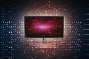 Obraz premium 3d rendering technology Computer network
