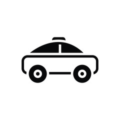 Black solid icon for taxi street