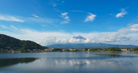 Fujisan in Kawaguciko of Japan at summer time