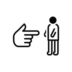 Black solid icon for you me self 