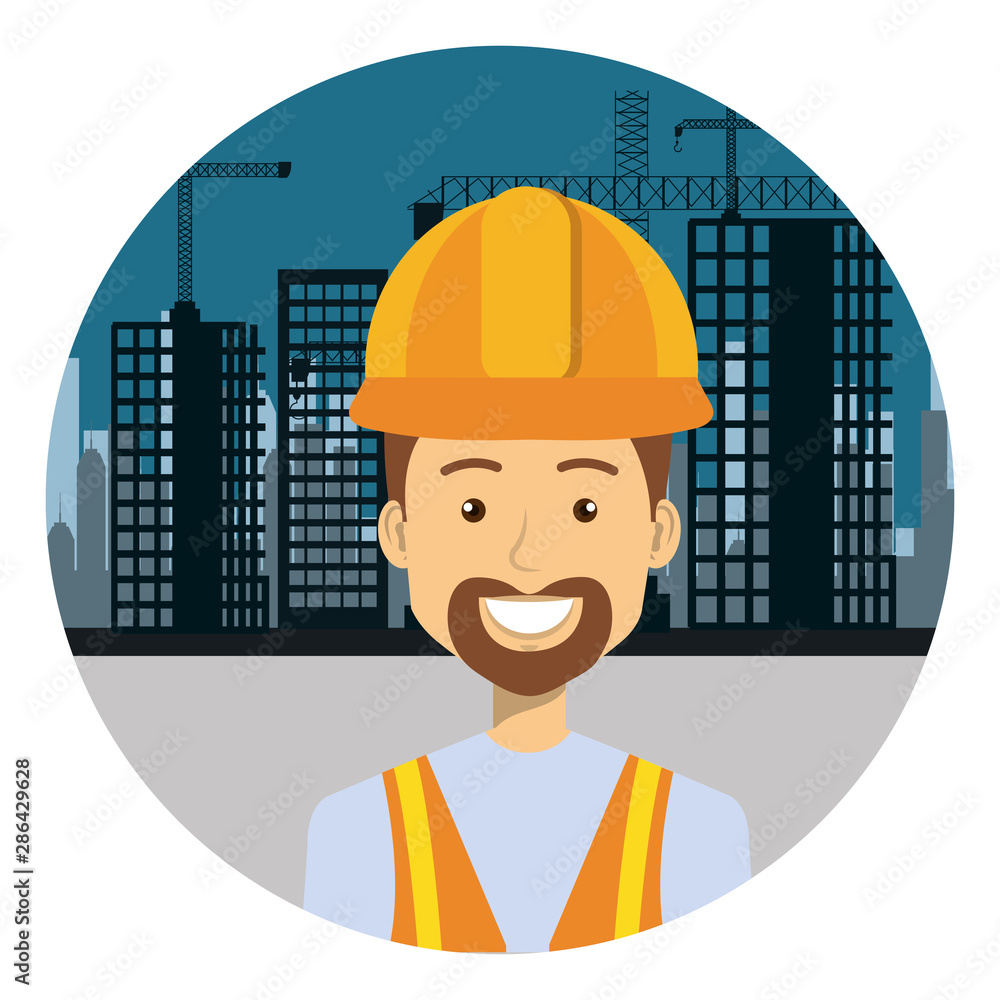 Poster builder constructor on workside character