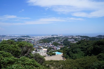Naklejka na ściany i meble 横須賀の町並み(鷹取山からの眺望）