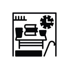 Black solid icon for barely 