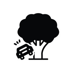 Black solid icon for occur happen