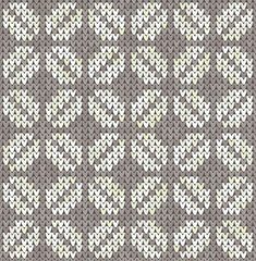 Knitting classic vintage geometric pattern. Knitted realistic ethnic seamless background, texture. Vector national seamless background for banner, site, greeting card, wallpaper. Vector Illustration.