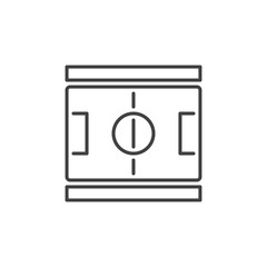 Football Pitch outline concept icon. Vector Soccer Field linear symbol or design element