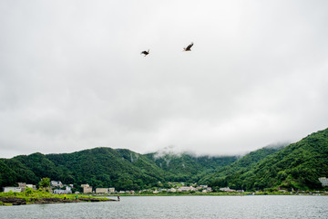 Obraz na płótnie Canvas fisherman holiday in lake japan