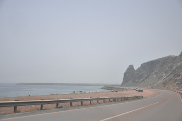 highway with sea