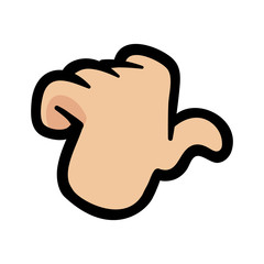 Cartoon Pointing With Thumb Illustration