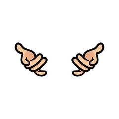 Cartoon Rock Hand Gesture Illustration