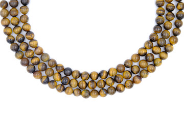 tiger eye stone bead necklace