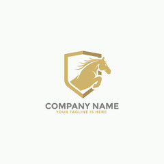Horse jumping logo