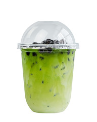 Bubble milk green tea, Taiwan milk tea with bubble.