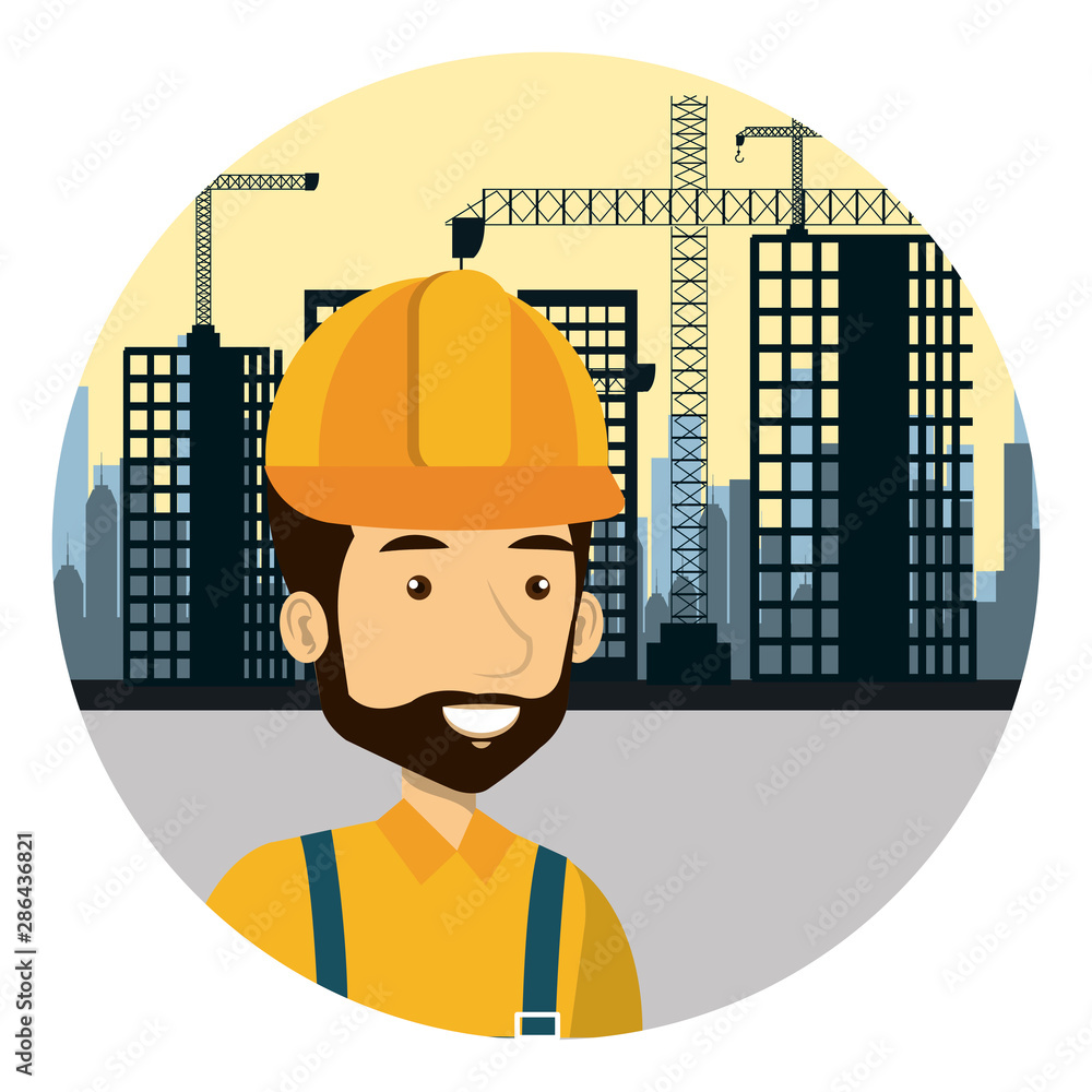 Poster builder constructor on workside character