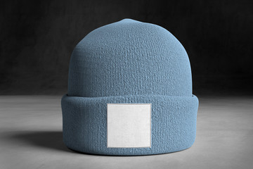Mock up of wool beanie