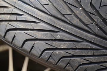 Car's tire texture detail