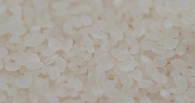 Stack of uncooked white rice