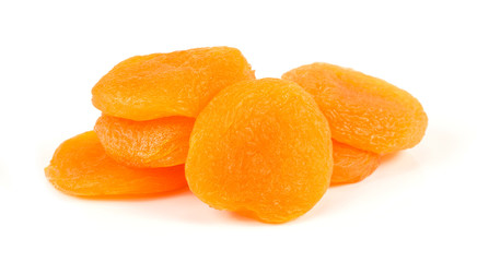 dried apricots isolated on white