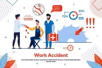 Informative Flyer Inscription Work Accident Flat. 