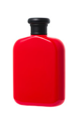 Bottle of beauty product isolated on background