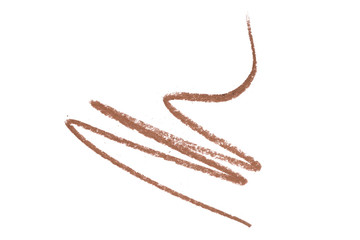 Brown color Cosmetic pencil strokes