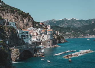 Fototapeta na wymiar azure amalfi coast in italy